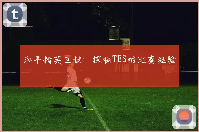 和平精英巨献：探秘TES的比赛经验